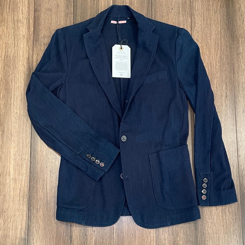Apolis Indigo Wool Blazer NWT